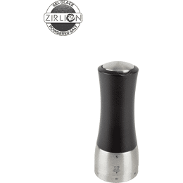 Madras Moulin à sel manuel en bois et inox u'Select couleur chocolat 16 cm