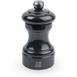 Bistro Moulin à sel manuel en bois laqué, ardoise, 10 cm - 4'