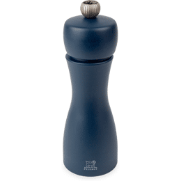 Tahiti Moulin à poivre manuel en bois, 15 cm, Bleu nuit