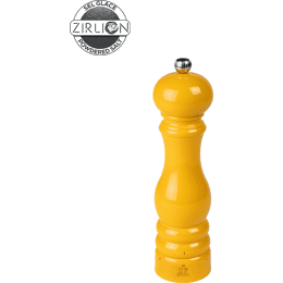 Paris u'Select Moulin à sel manuel u'Select en bois laqué, jaune safran, 22 cm - 8,75in