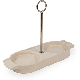 Linéa Plateau pour deux moulins, céramique, écru