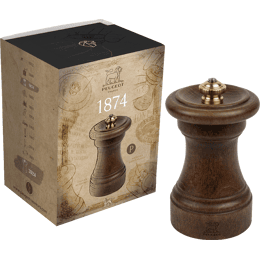 Moulin à poivre manuel en bois patiné, 10 cm