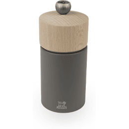 Moulin à poivre manuel en bois, gris roche, 12 cm