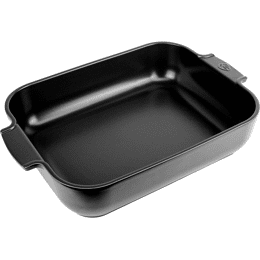 Appolia Plat four céramique rectangle noir satin 40 cm - 15.75in