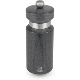 Royan Moulin à sel manuel en bois finition gris métallisé et inox 14 cm