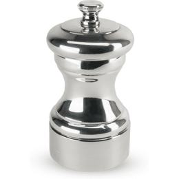 Mignonnette Moulin à poivre manuel en métal argenté 10 cm