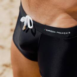 Boxer de bain noir - broderie