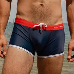 Boxer de bain tricolore - broderie