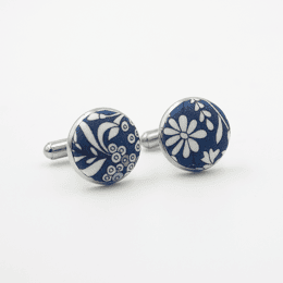 Boutons de manchette Liberty June's Bleu