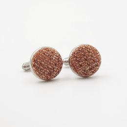 Bouton de manchette Dormeuil terracotta