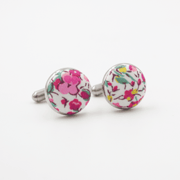 Boutons de manchette Liberty Emma and Georgina hibiscus