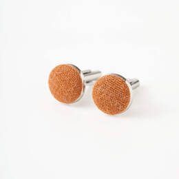 Boutons de manchette Lin Ocre Brun