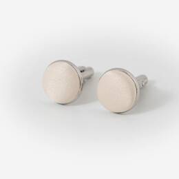 Boutons de manchette Satin Blanc cassé