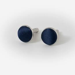 Boutons de manchette Satin Bleu nuit
