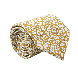 Cravate Liberty Feather Moutarde