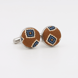 Boutons de manchette Soie Sartorial Marron