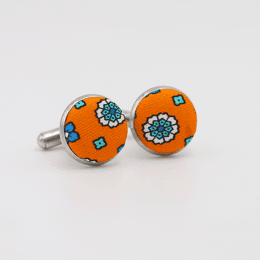 Boutons de manchette Soie Sartorial Orange