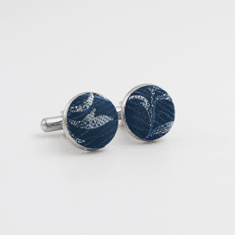 Boutons de manchette Feuillage Bleu Gris