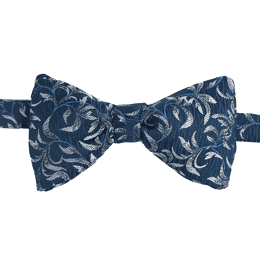 Nœud papillon Feuillage Bleu Gris