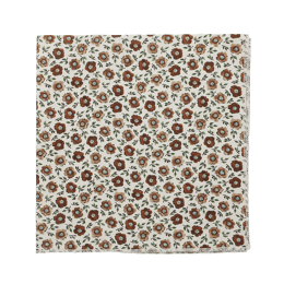 Pochette de costume Fleurs Marron