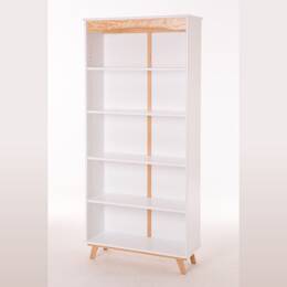 Bibliothèque style nordique avec 5 étagères ELIN