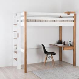 Lit mezzanine 120x190 avec coin bureau en 120 CARLIT