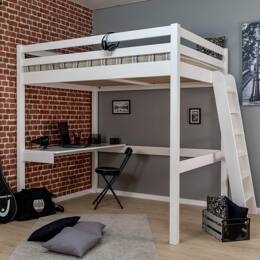 Lit mezzanine 140x190 avec petit coin bureau CARLIT