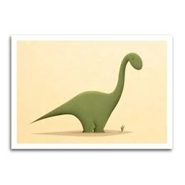 Affiche Diplodocus - Fond Couleur