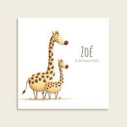 Faire-part Girafes Duo