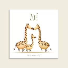 Faire-part Girafes Trio