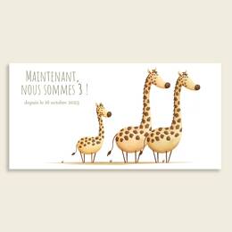 Faire-part Famille Girafes (H)