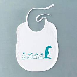 Bavoir Bébé Famille Manchots
