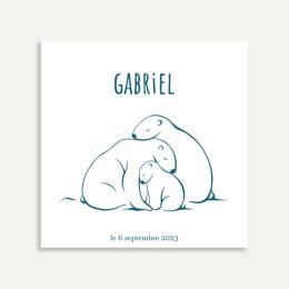 Faire-part Famille Ours Polaires