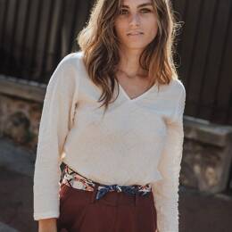 Blouse manches longues écru Jackie