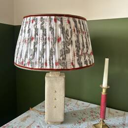 Abat-jour tambour - Pin et coeur sacré - Fond blanc