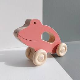 Grenouille en bois Framboise