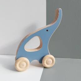 Eléphant à Roulettes Bleu