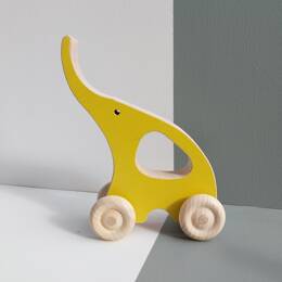 Eléphant à Roulettes Jaune