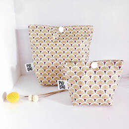 Pochette de cotons démaquillants roses dorés