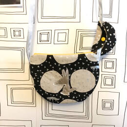 Sac à main enfant et son porte-monnaie n&b moutarde argenté