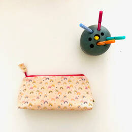 Trousse Rose arc-en-ciel