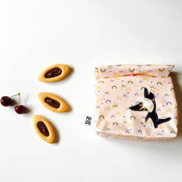 Lunch bag enduit rose arc en ciel