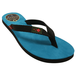 Tong cuir MOOREA Turquoise