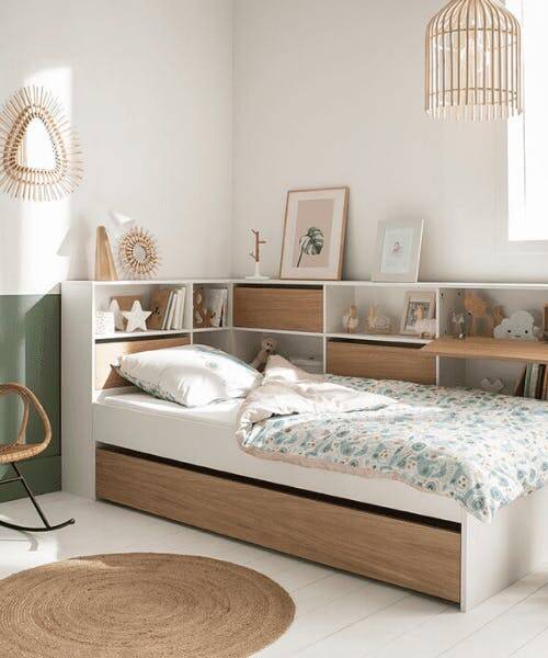 Lit Chambrekids pour enfant avec tiroir de rangement en bois et fabriqué en France.