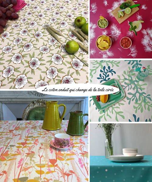 Nappes en coton enduit made in France de la marque Fleur de soleil