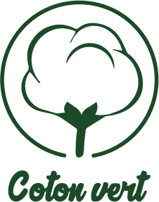 Logo entreprise Coton vert, marque de vêtements et accessoires bio et solidaires pour homme et femme.