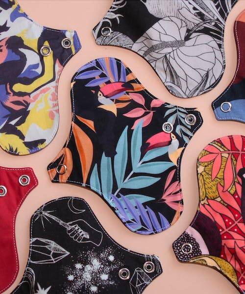 Serviettes menstruelles fabriquées en France par la marque Dans ma culotte.