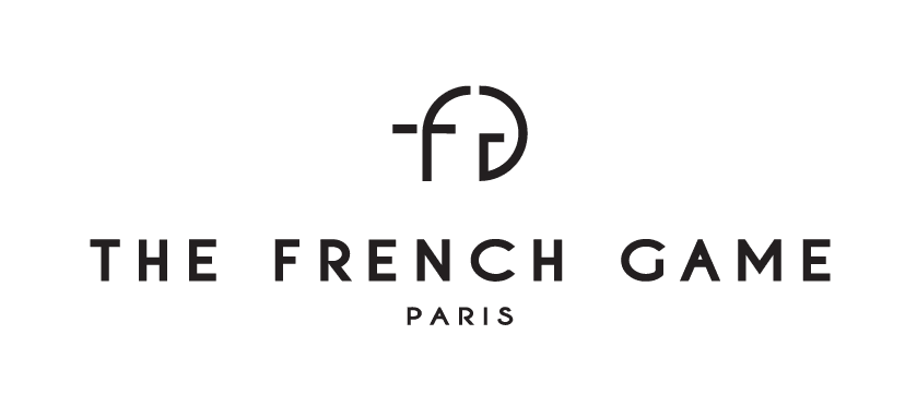 Logo entreprise The French Game, marque d'accessoires (chaussettes, bretelles, ceintures, etc.). premium pour hommes.