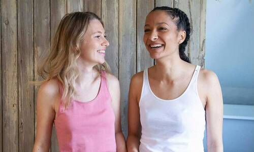 Débardeur coton bio - La Flâneuse - Rose RESSOURCE - fabrication française.