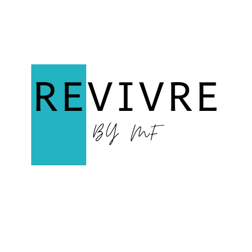 Logo de la marque Revivre by MF, vêtements pour femmes surcyclés.